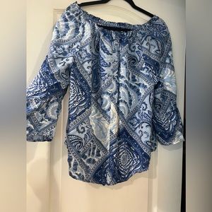 New directions petite blue shirt